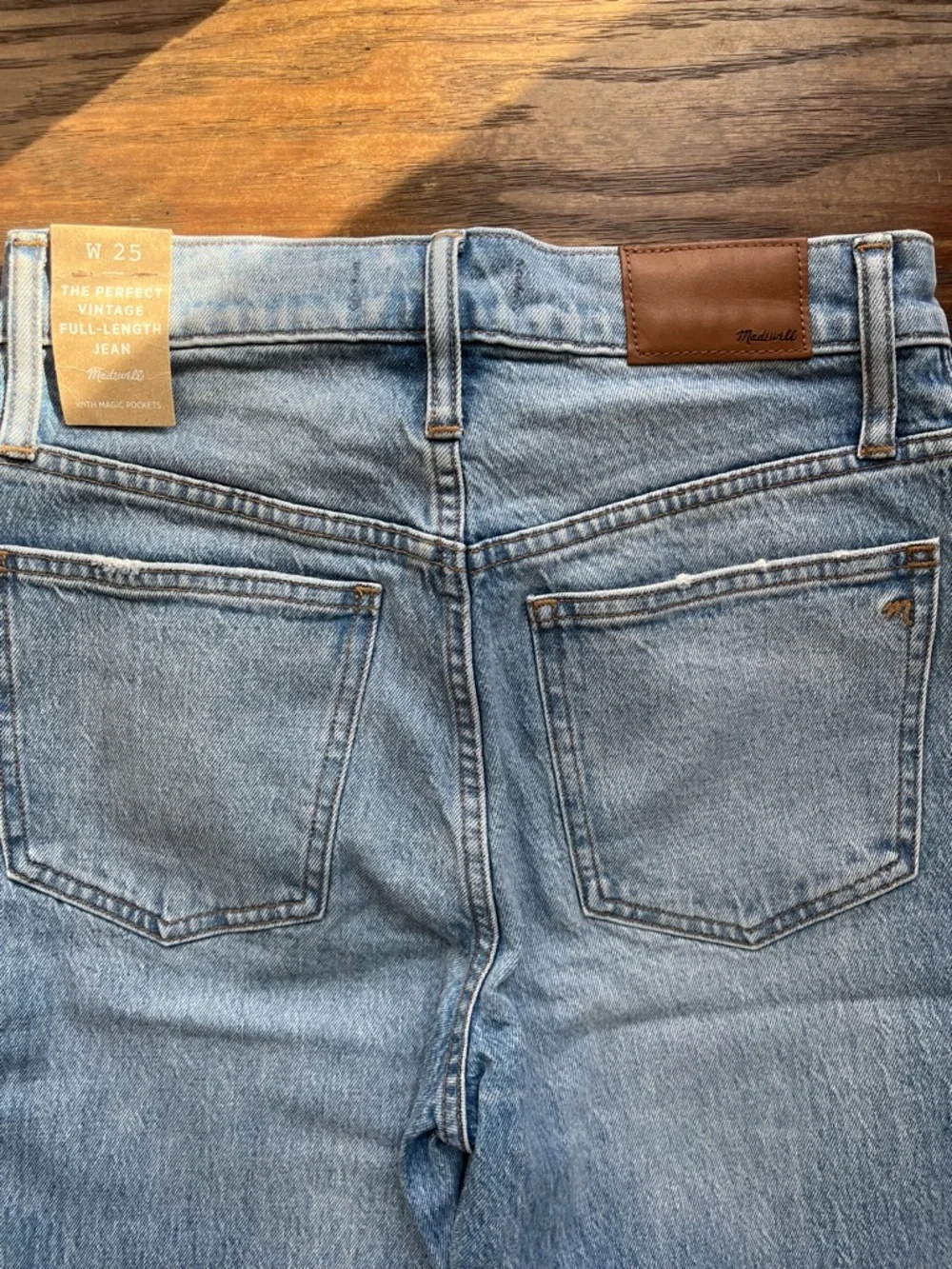 Light Blue Denim Jeans - vintage full-length Jean - Madewell - Picture 5 of 5
